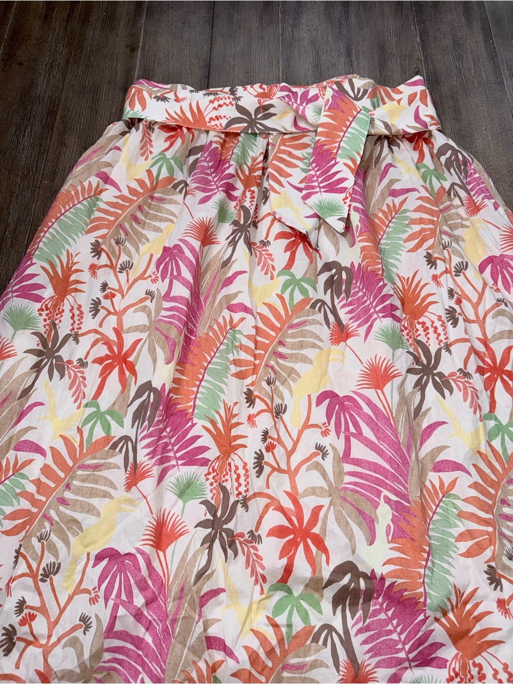 NEW. J. Mclaughlin Jungle Melodi Midi Skirt 14 multi Colorfull tropical pockets - Picture 2 of 3